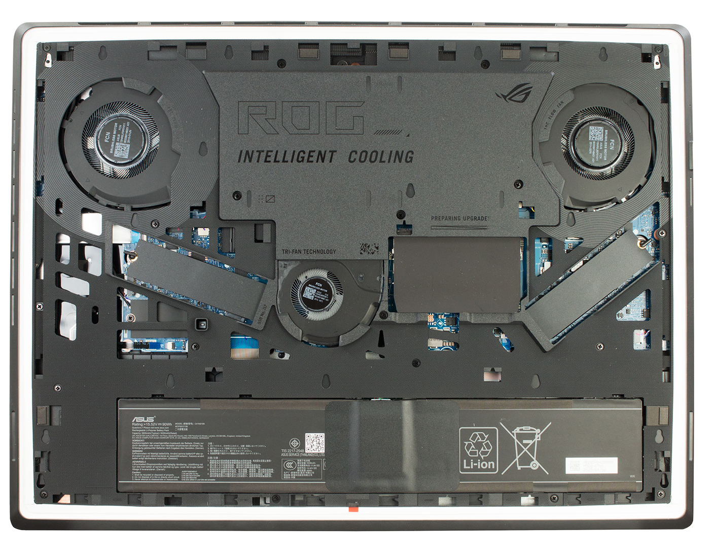 Internal Photo of Asus G815L, G835LW, G835, G815, backlit US keyboard (ASUS G835)